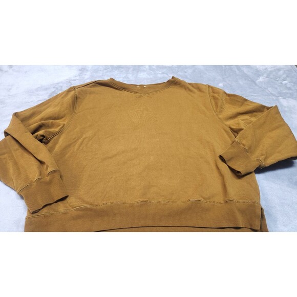 Alex Mill XL Tan Garment Dyed Lightweight Crew Neck Sweatshirt - Picture 1 of 9